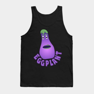 Eggplant Text Tank Top